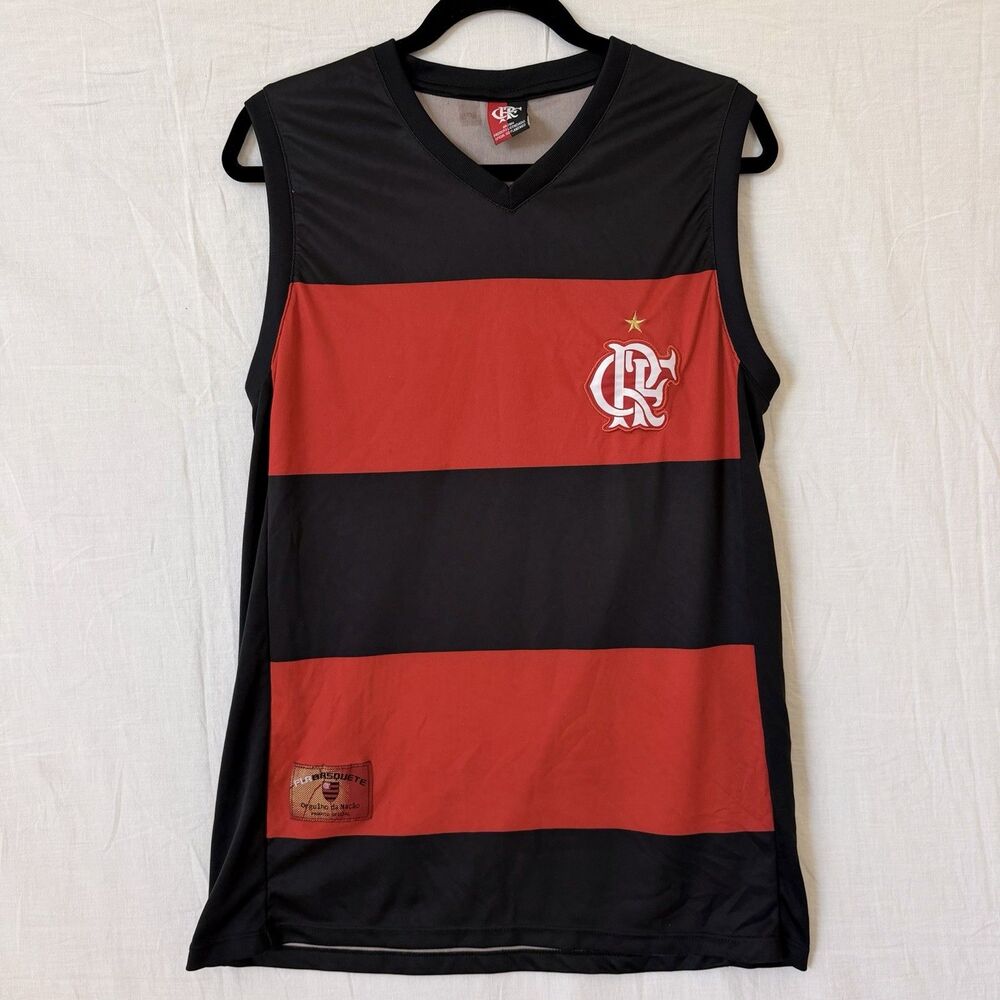 Flamengo Brazil Soccer Jersey Tank Top Mens M Red Black CRF Licensed Club Mengao